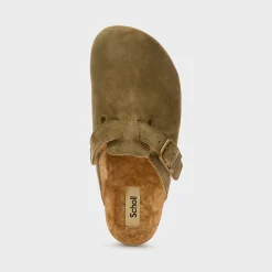 Mules olivier fur
